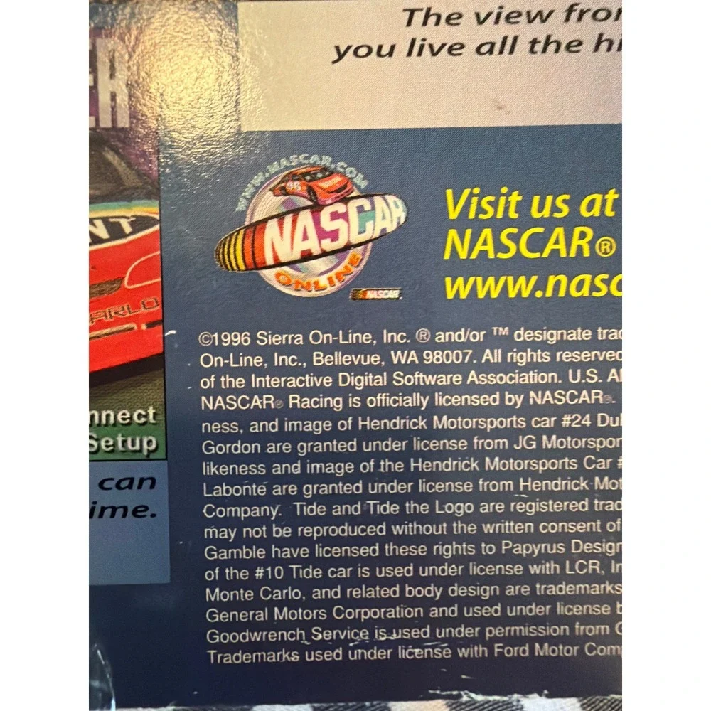 NASCAR Racing 2 Sierra MS-DOS CD-ROM 1996 Big Box PC Game Vintage Racing Sim